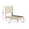 Flash Furniture Beige Twin Platform Bed with Tufted Headboard YK-1077-BEIGE-T-GG - alternate 3